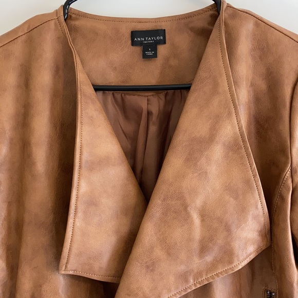 Ann Taylor Factory brown faux leather jacket - Picture 7 of 7